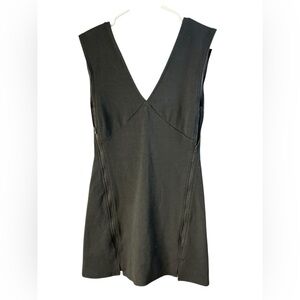 Free People Green Asymmetrical Sleeveless Mini Dress